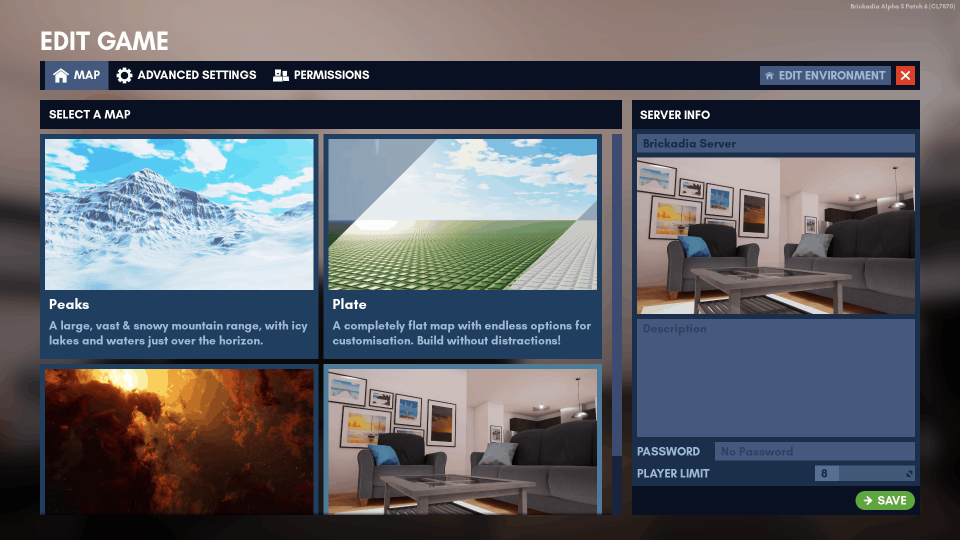 Edit Game Menu