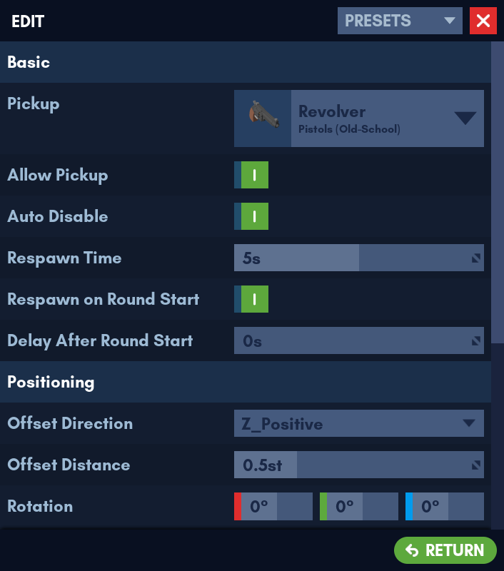 Edit Menu