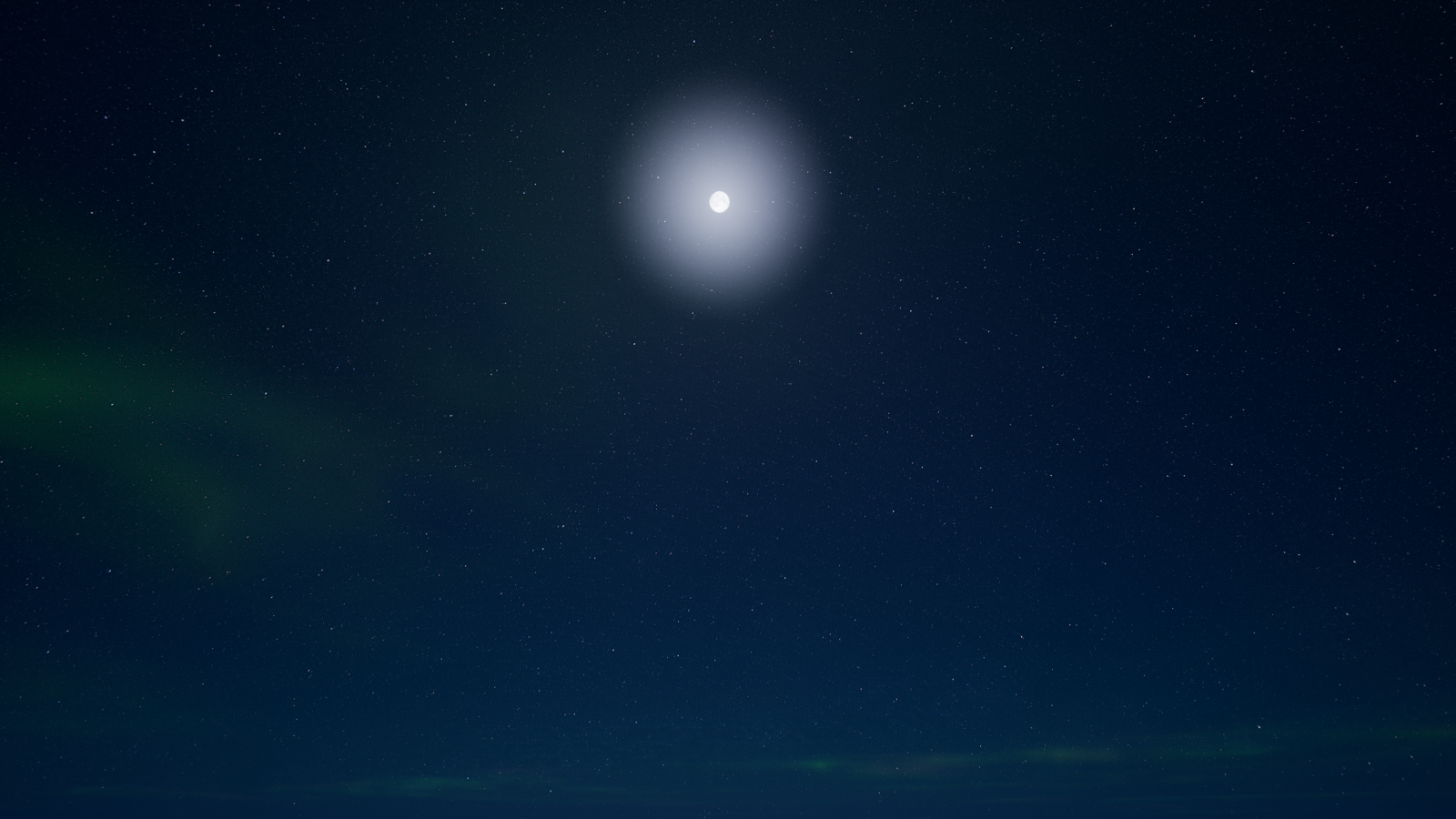 Night sky with auroras