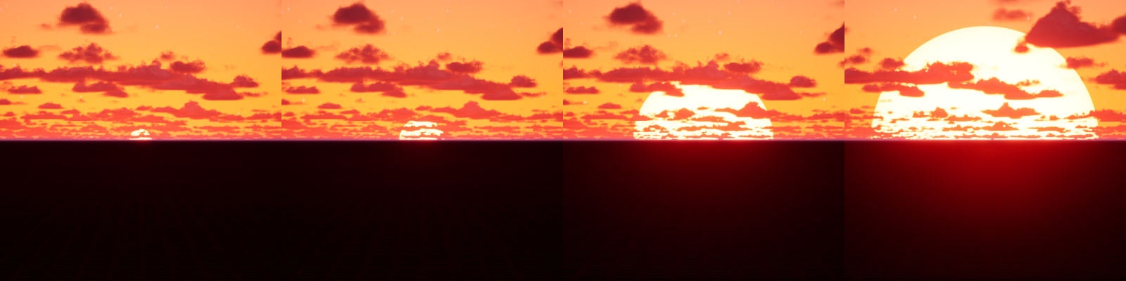 Various sun horizon scale values