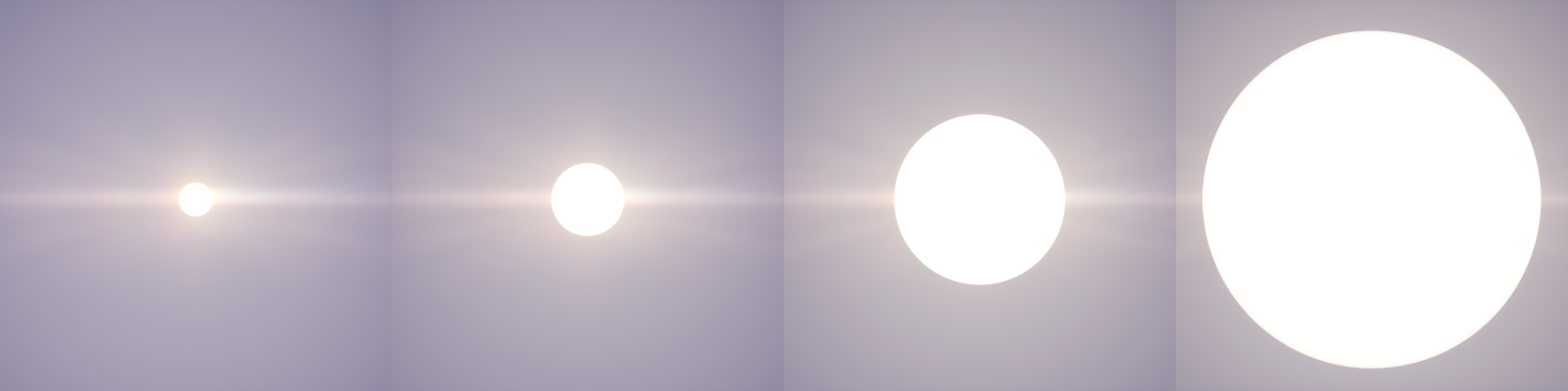 Various sun scale values