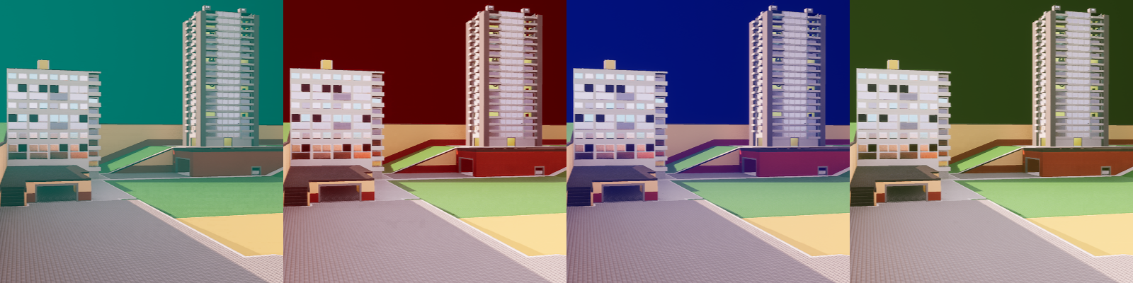 Various fog scattering colors