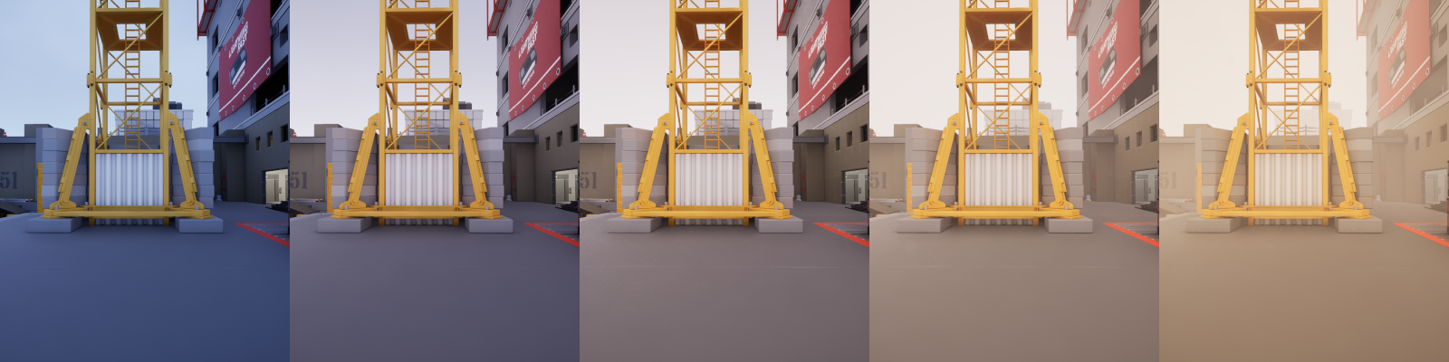 Various dust percentages