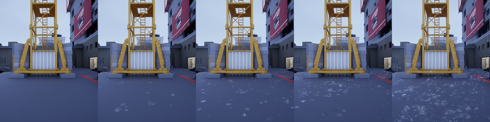 Various rain percentages