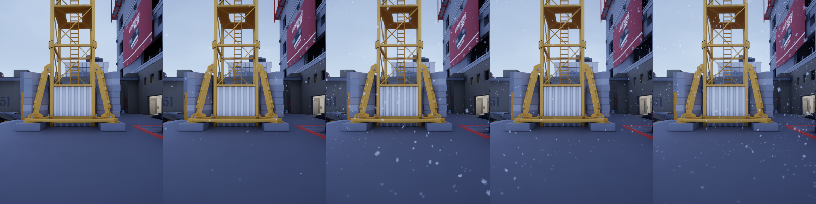 Various snow percentages