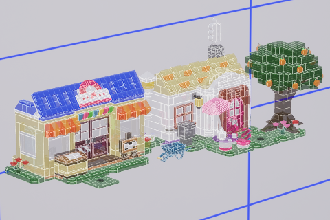 House with the Super grid snap mode in vertical orientation