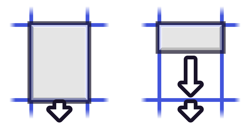 Movement: Move down by 1x1 brick