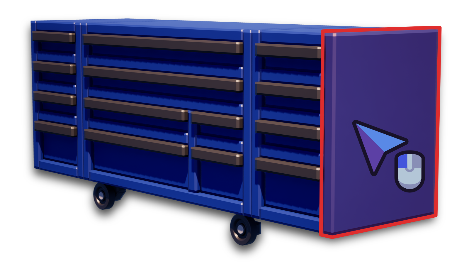 Clicking left click on a brick with the Hammer