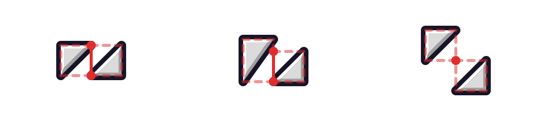 Wedges' bounding boxes colliding