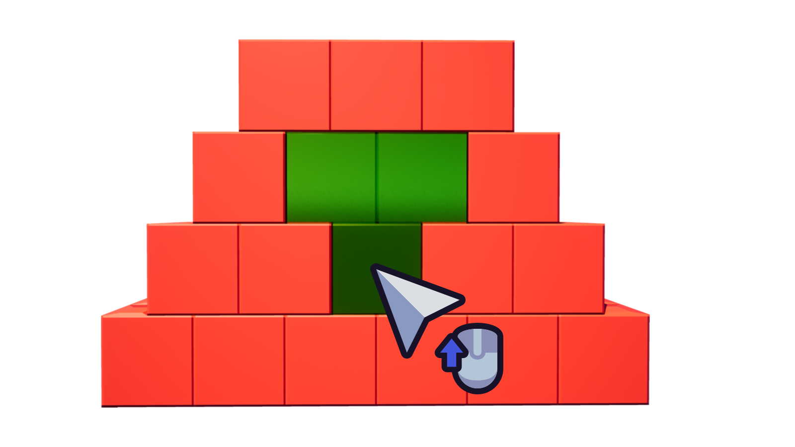 Bricks after painting