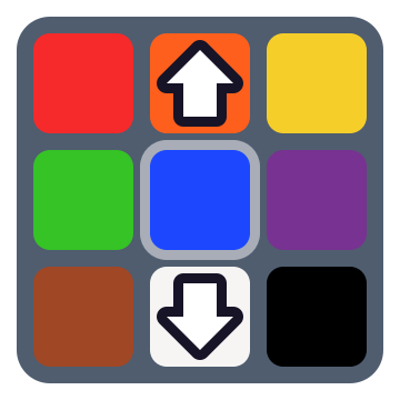 Navigating palette vertically