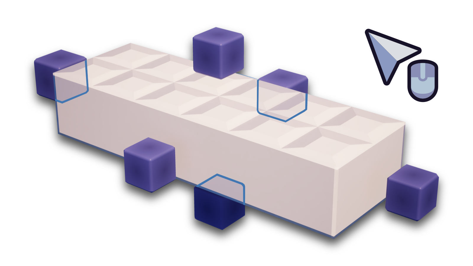 A brick after being resized without gizmos.