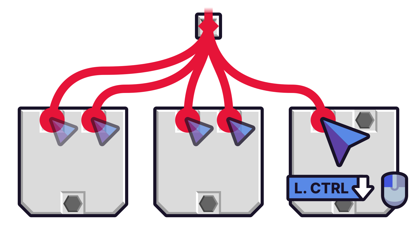 Connector bulk connecting a couple wires fro mthe same rerouter