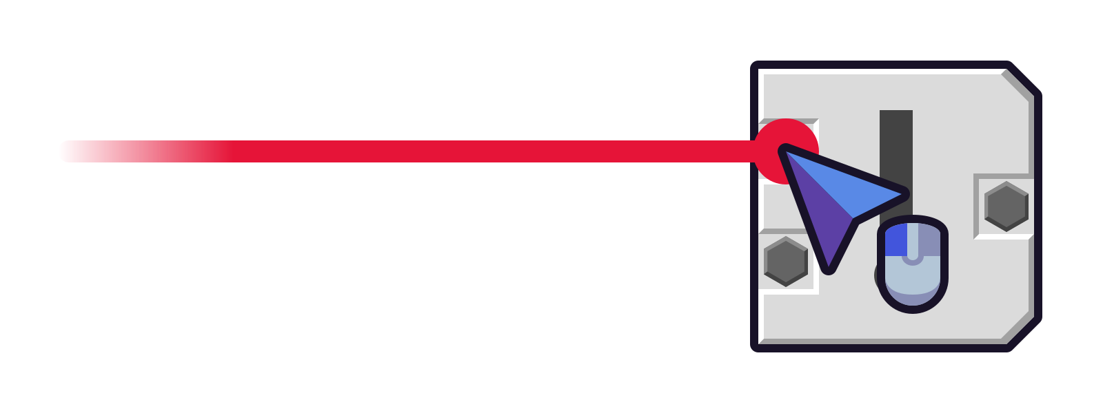 Port being connected to by a wire