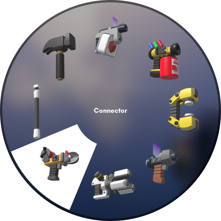 Connector on the bottom-left corner of the Tool Wheel