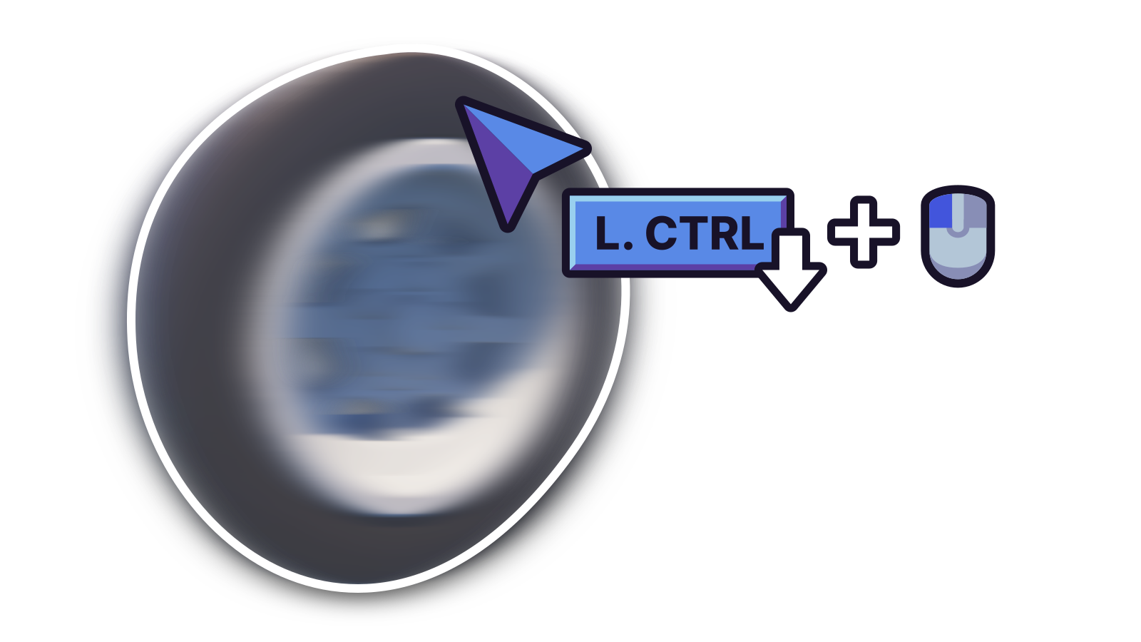 Soft grabbing an entity by holding left Ctrl key then holding the left mouse button