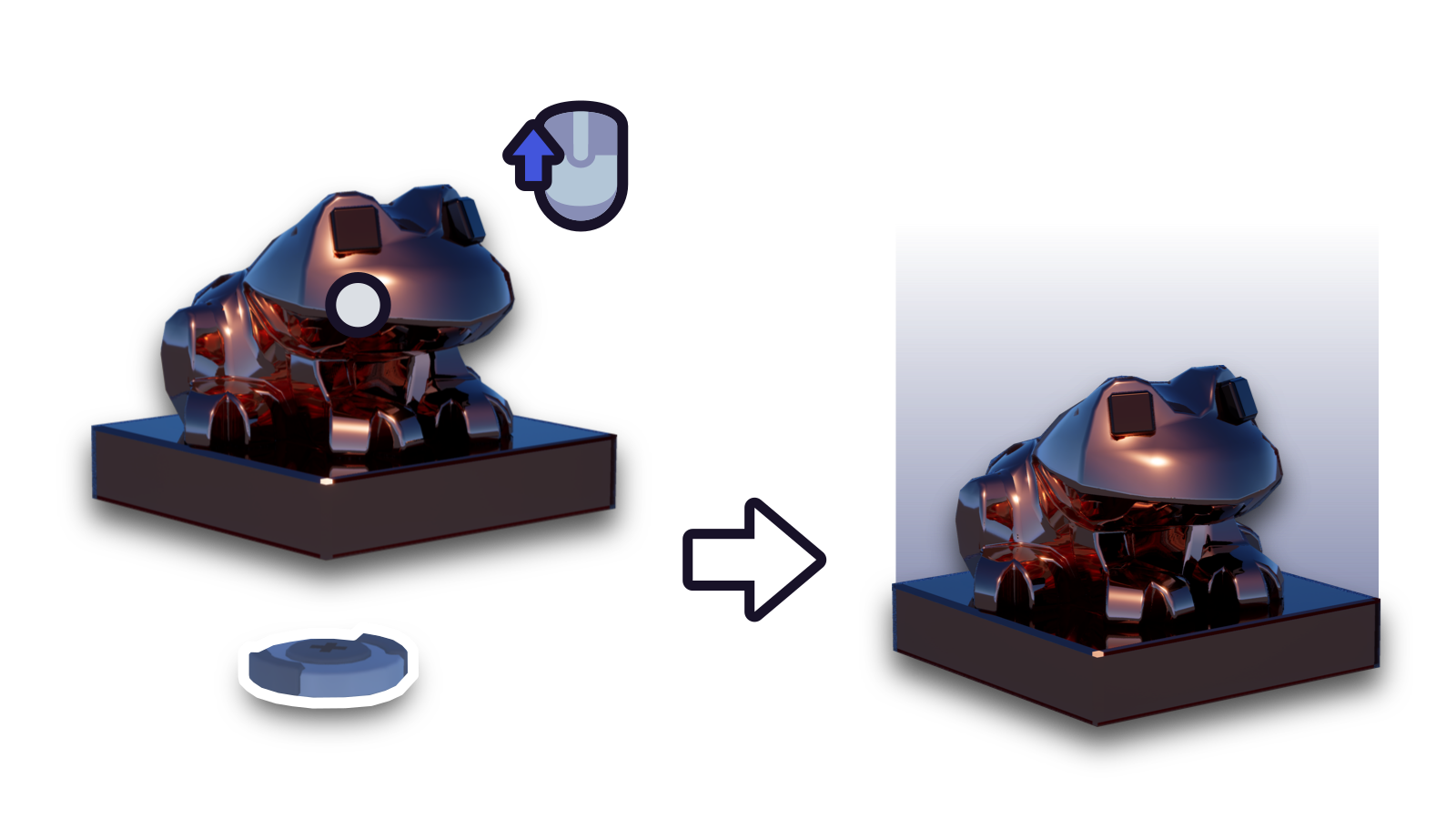 An entity being attached near a joint